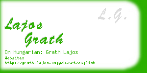 lajos grath business card